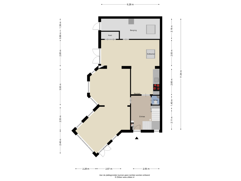 Bekijk plattegrond van Begane Grond van Notweg 18