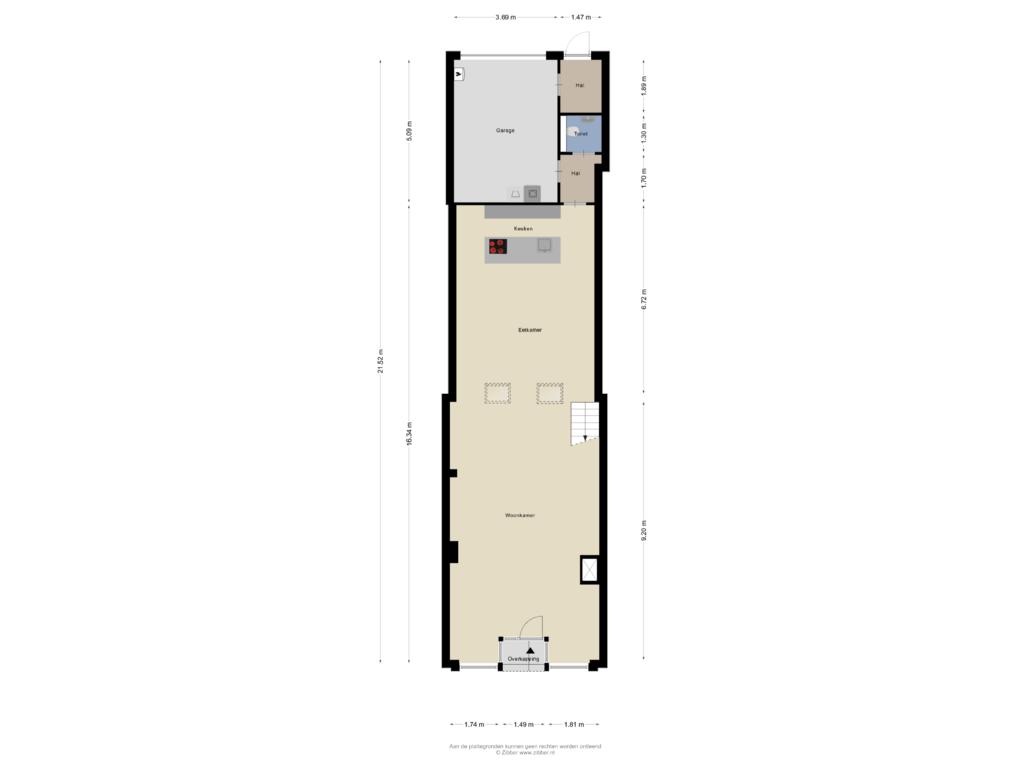 Bekijk plattegrond van Begane grond van Sint Andriesstraat 10