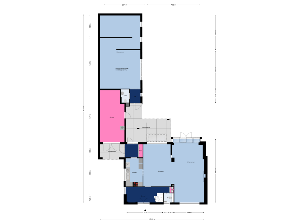 View floorplan of Begane Grond of Burgemeester Moonenlaan 13