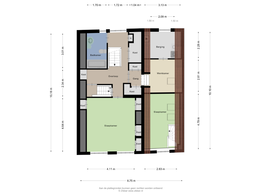 Bekijk plattegrond van Eerste Verdieping van Kerkstraat 1