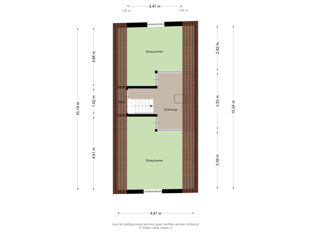 Bekijk plattegrond van Tweede Verdieping van Kerkstraat 1