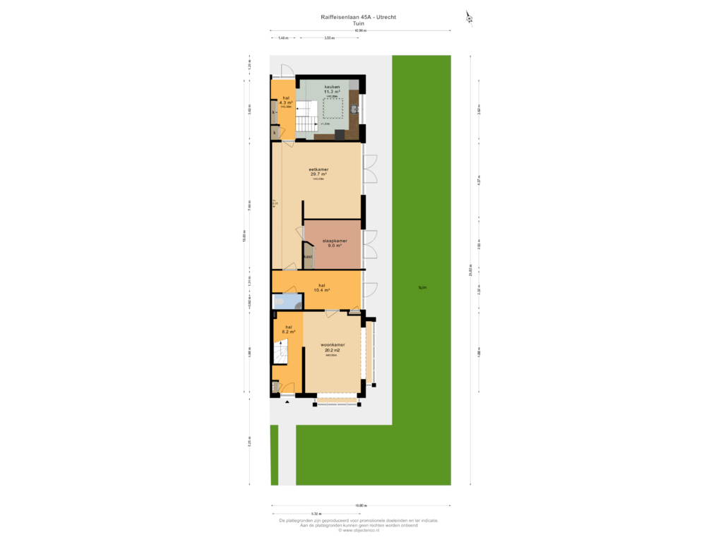 Bekijk plattegrond van Tuin van Raiffeisenlaan 45-A