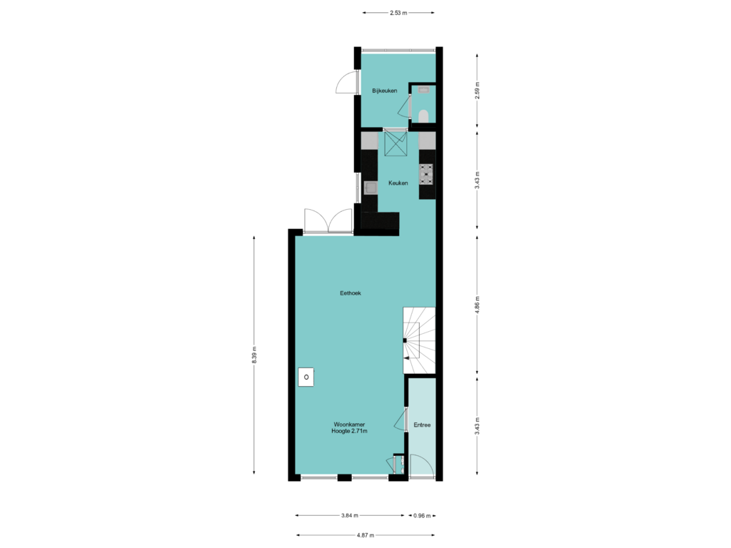 View floorplan of Begane grond of Chrysantenstraat 35