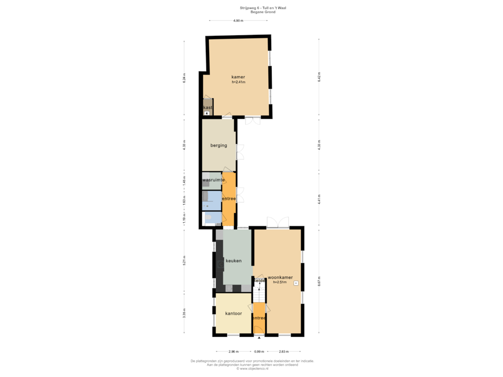 Bekijk plattegrond van BEGANE GROND van Strijpweg 6