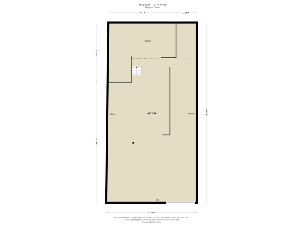 Bekijk plattegrond van GARAGE BG van Strijpweg 6