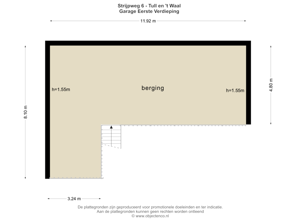 Bekijk plattegrond van GARAGE EV van Strijpweg 6