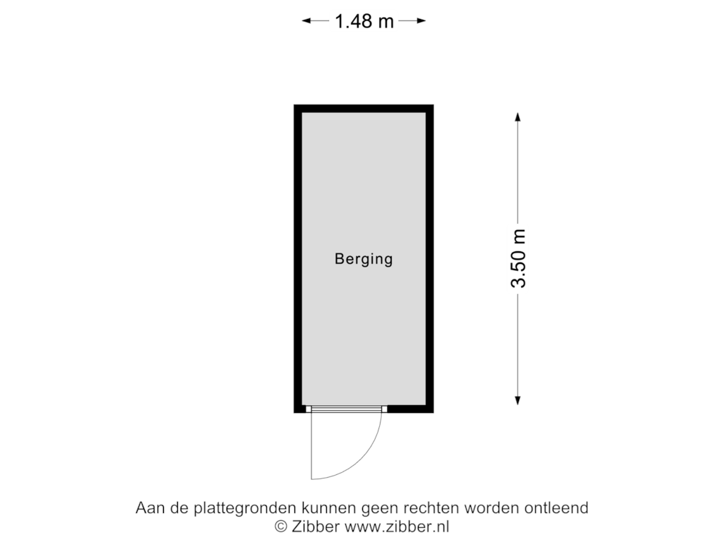 View floorplan of Berging of Burgemeester Hogguerstraat 615