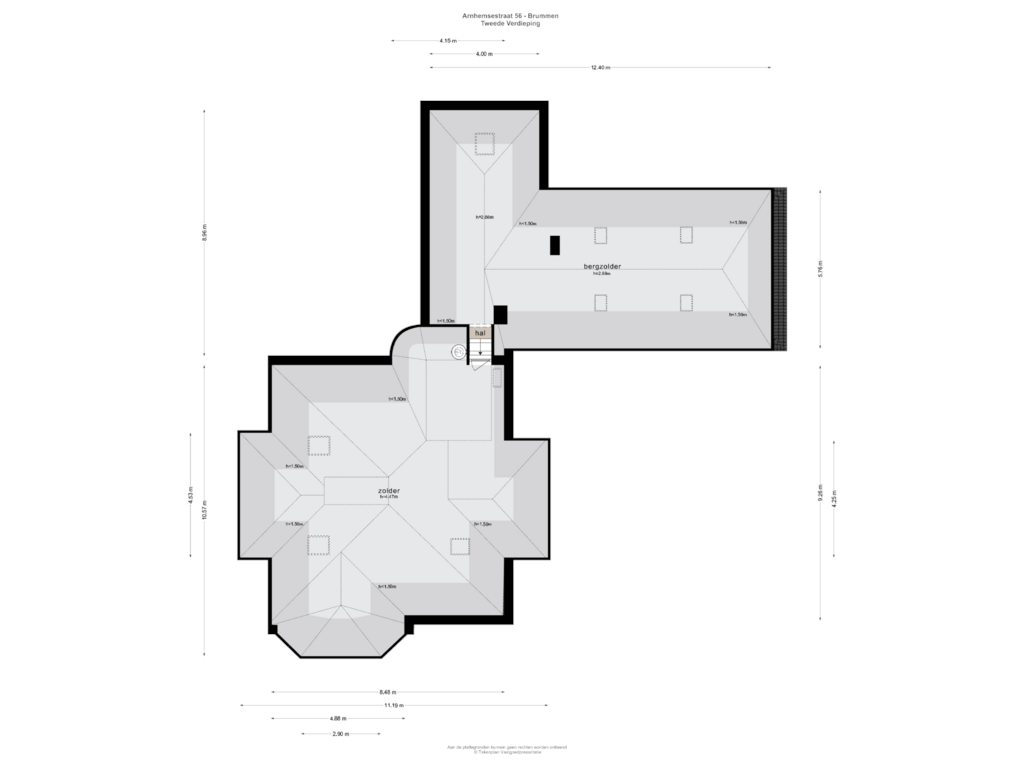 Bekijk plattegrond van TWEEDE VERDIEPING van Arnhemsestraat 56