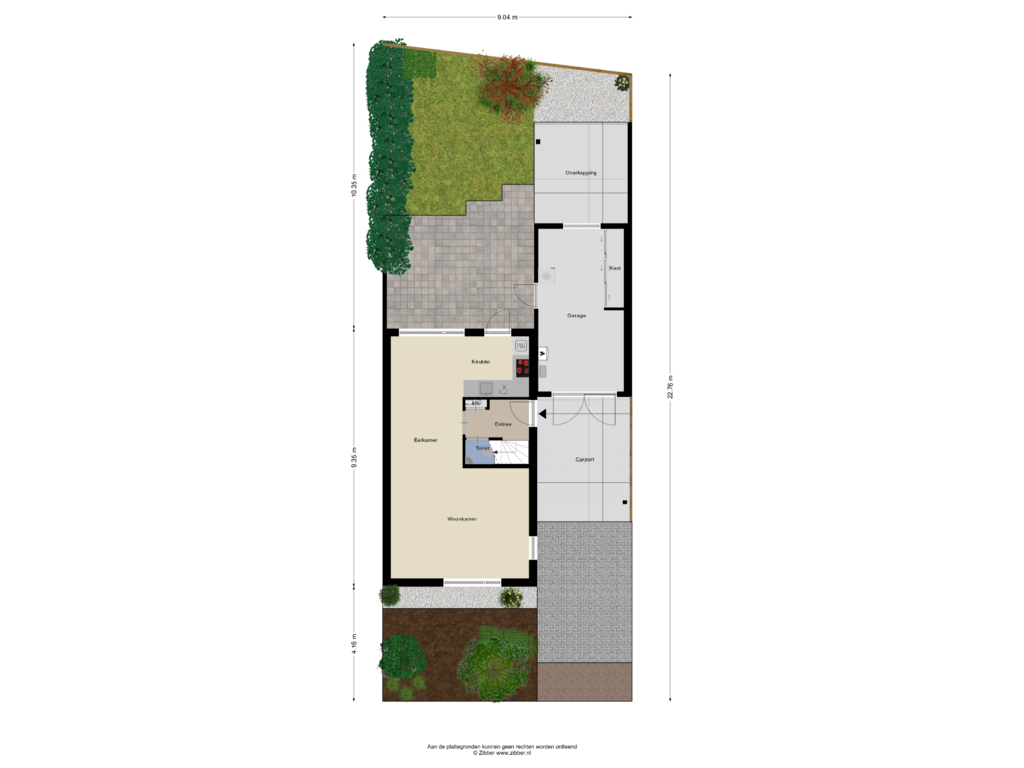 Bekijk plattegrond van Begane Grond _Tuin van de Kievit 106