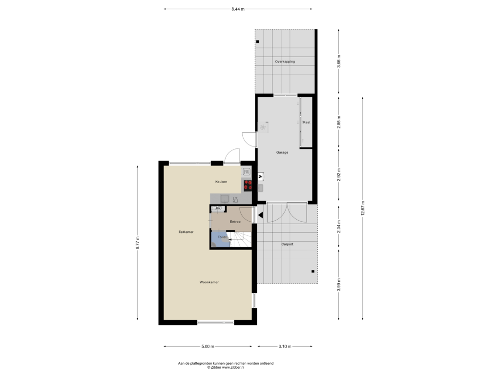 Bekijk plattegrond van Begane Grond van de Kievit 106