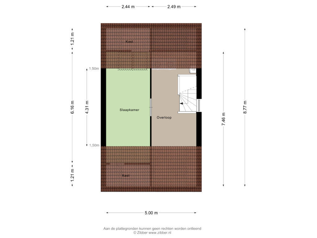 Bekijk plattegrond van Tweede Verdieping van de Kievit 106