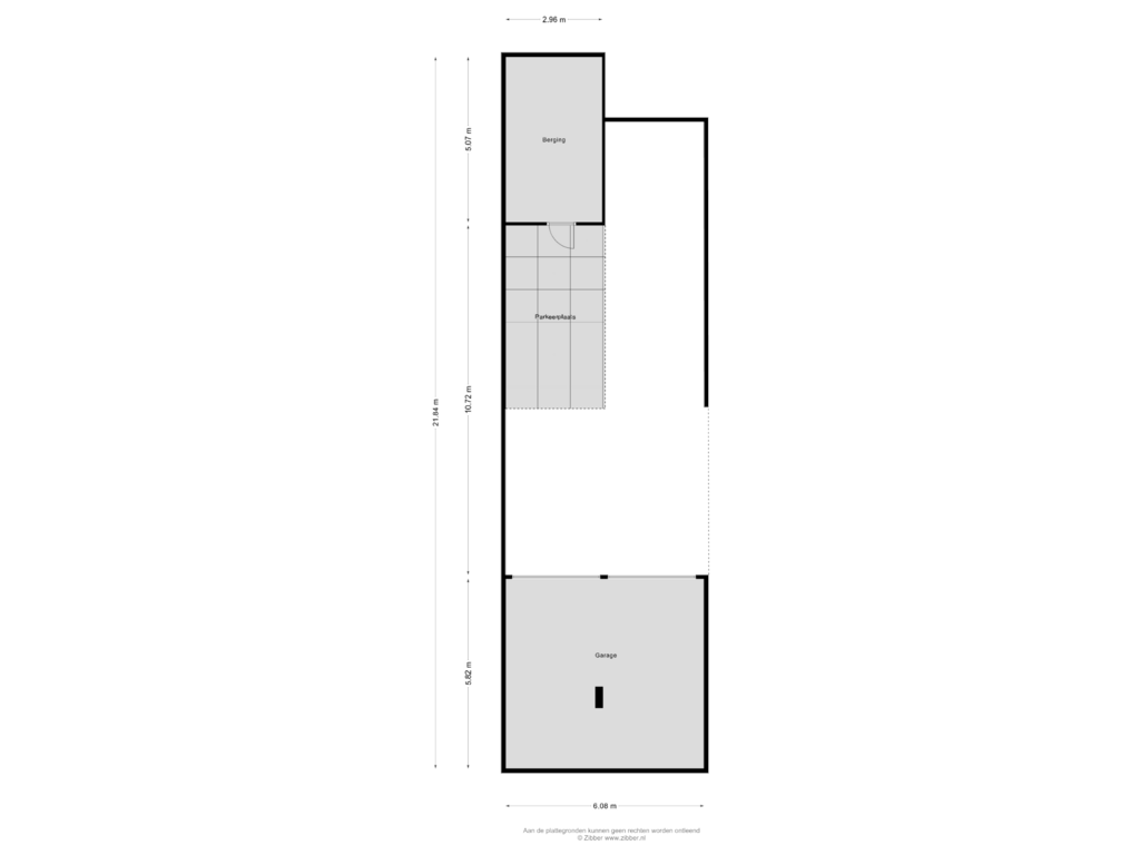 Bekijk plattegrond van Garage van Noordereinde 6-D