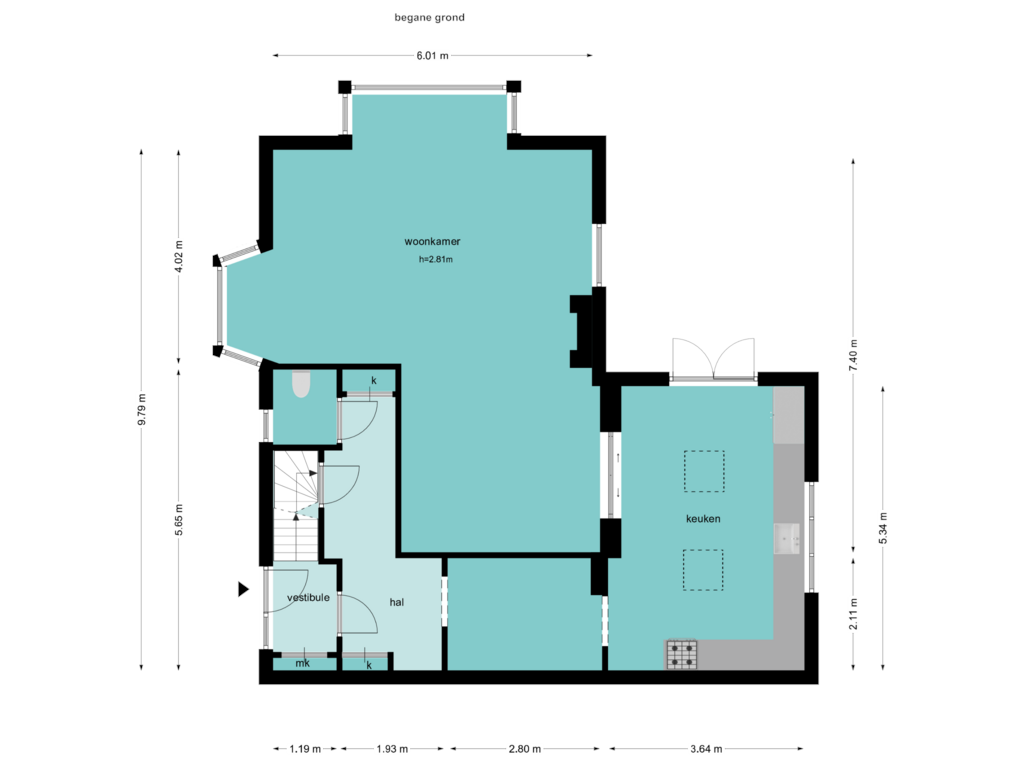 View floorplan of bg of Gijsbrecht van Amstelstraat 490