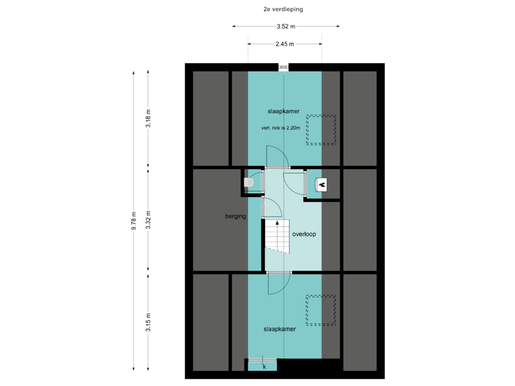 View floorplan of 2e of Gijsbrecht van Amstelstraat 490