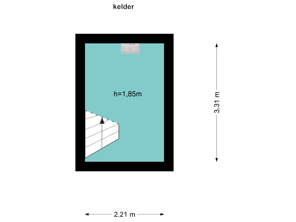 View floorplan of kelder of Gijsbrecht van Amstelstraat 490