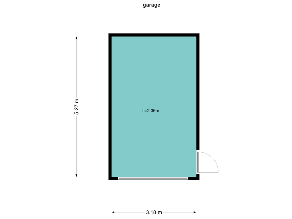 View floorplan of garage of Gijsbrecht van Amstelstraat 490