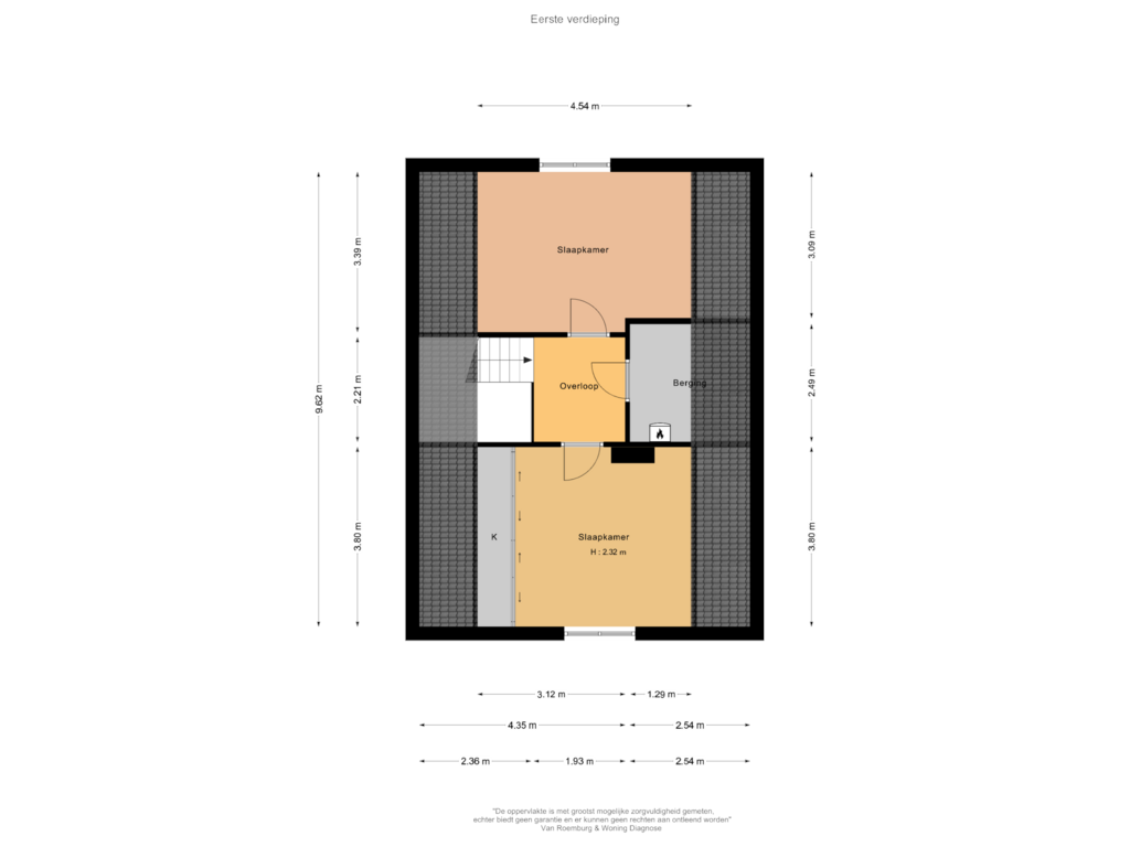 Bekijk plattegrond van Eerste verdieping van Hoge Boeschoterweg 35