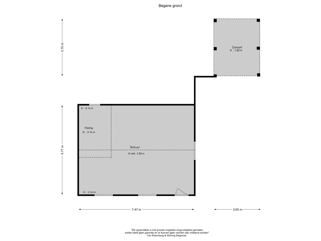 Bekijk plattegrond van Schuur van Hoge Boeschoterweg 35