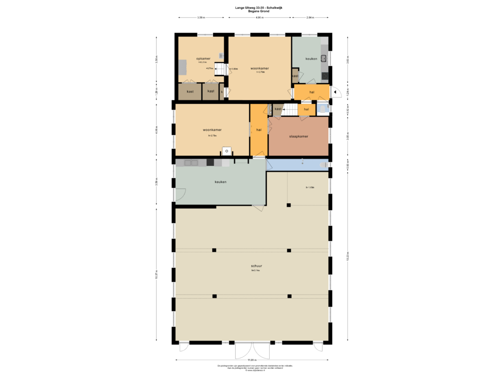 Bekijk plattegrond van Begane Grond van Lange Uitweg 35