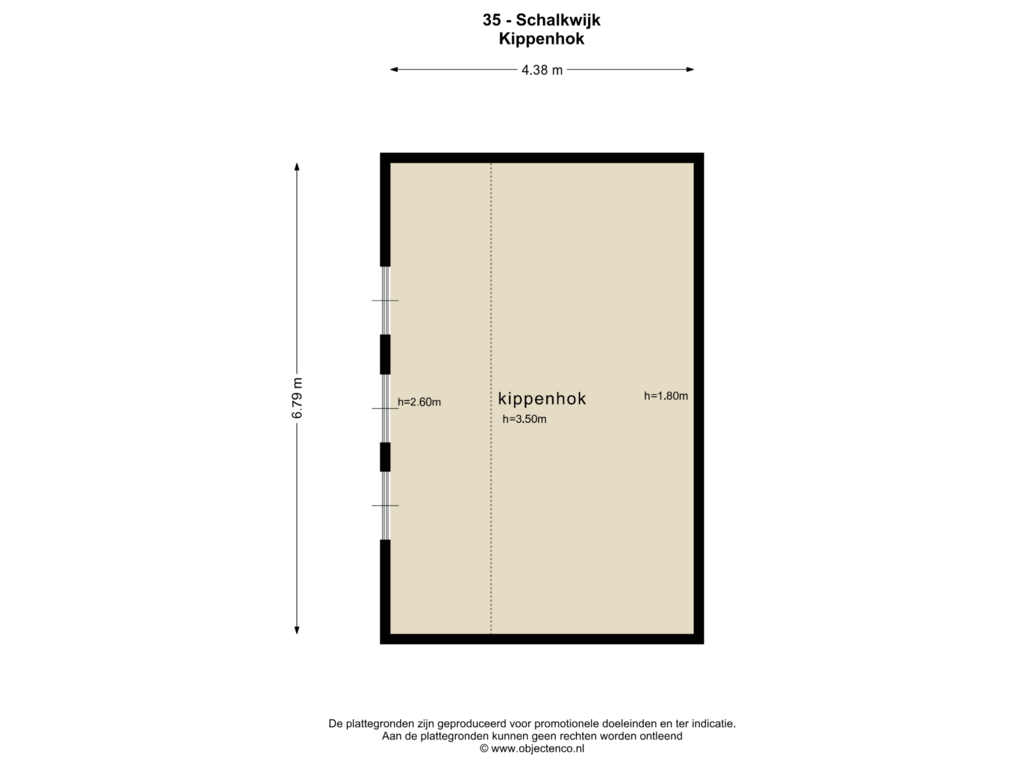 Bekijk plattegrond van Kippenhok van Lange Uitweg 35