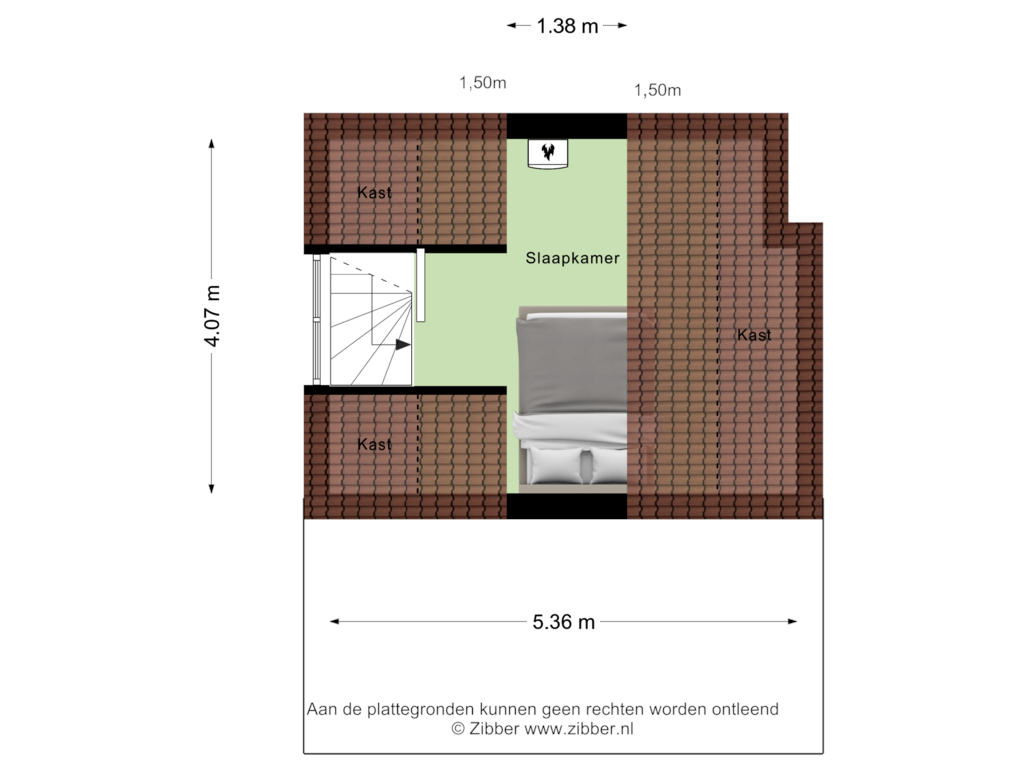 Bekijk plattegrond van Tweede Verdieping van Dorpsstraat 43