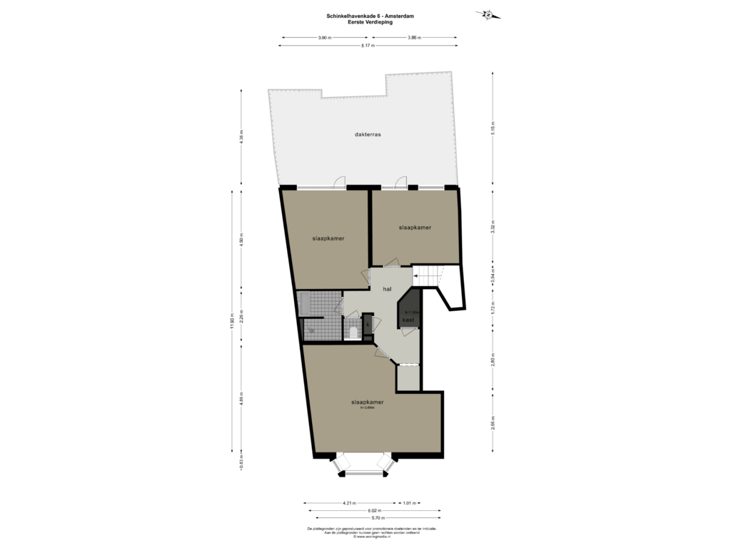 Bekijk plattegrond van EERSTE VERDIEPING van Schinkelhavenkade 6