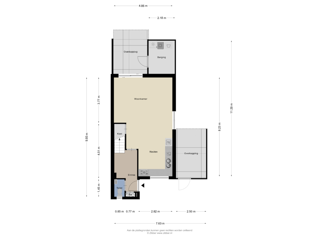 Bekijk plattegrond van Begane Grond van Merwedestraat 10