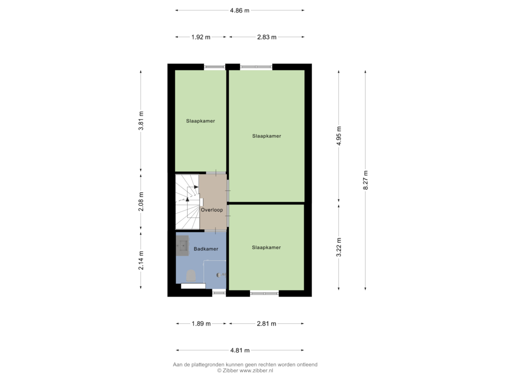 Bekijk plattegrond van Eerste Verdieping van Merwedestraat 10