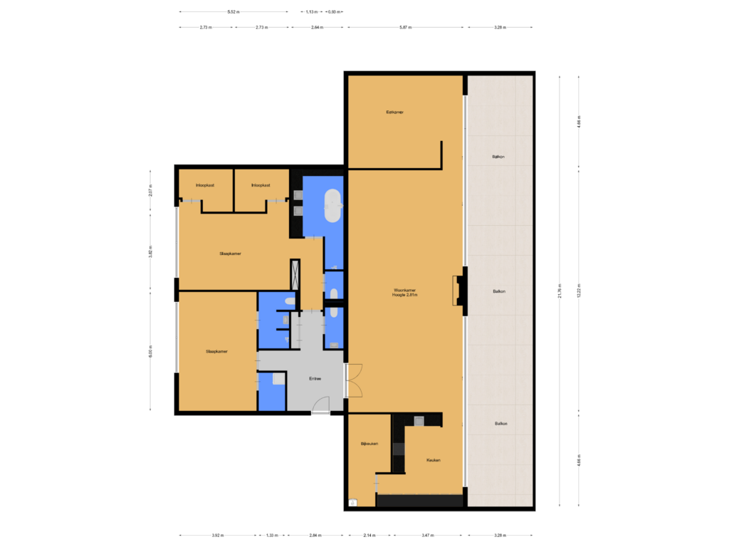 View floorplan of 1e verdieping of IJsselmeerweg 61