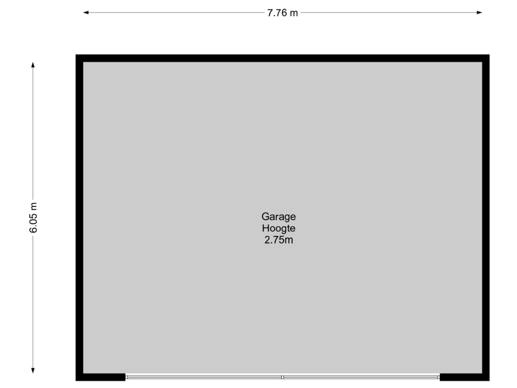 View floorplan of Garage of IJsselmeerweg 61