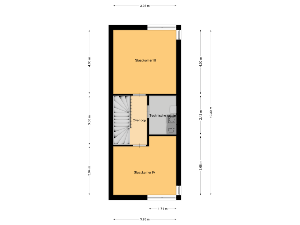 View floorplan of Tweede verdieping of Hertgang 51