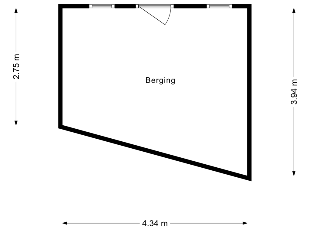 View floorplan of Berging of Grindweg 36