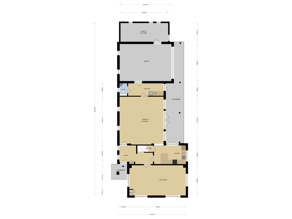 Bekijk plattegrond van Begane Grond van Noorderweg 13