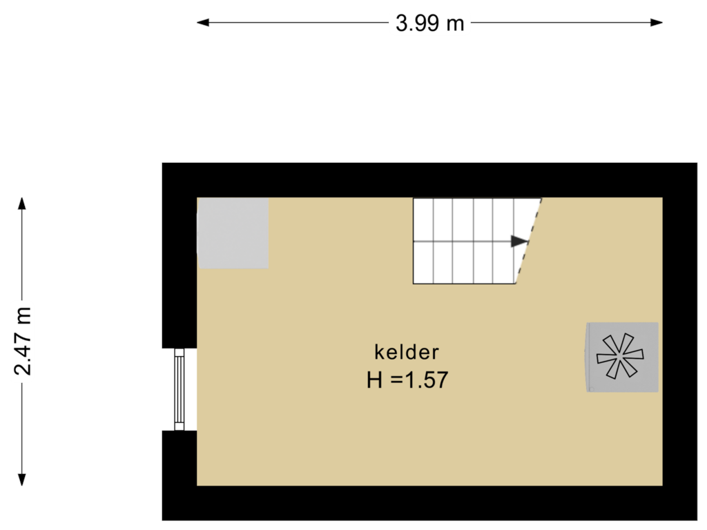 Bekijk plattegrond van Kelder van Noorderweg 13