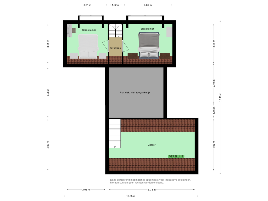 View floorplan of Verdieping 1 of Ketelaarstraat 8