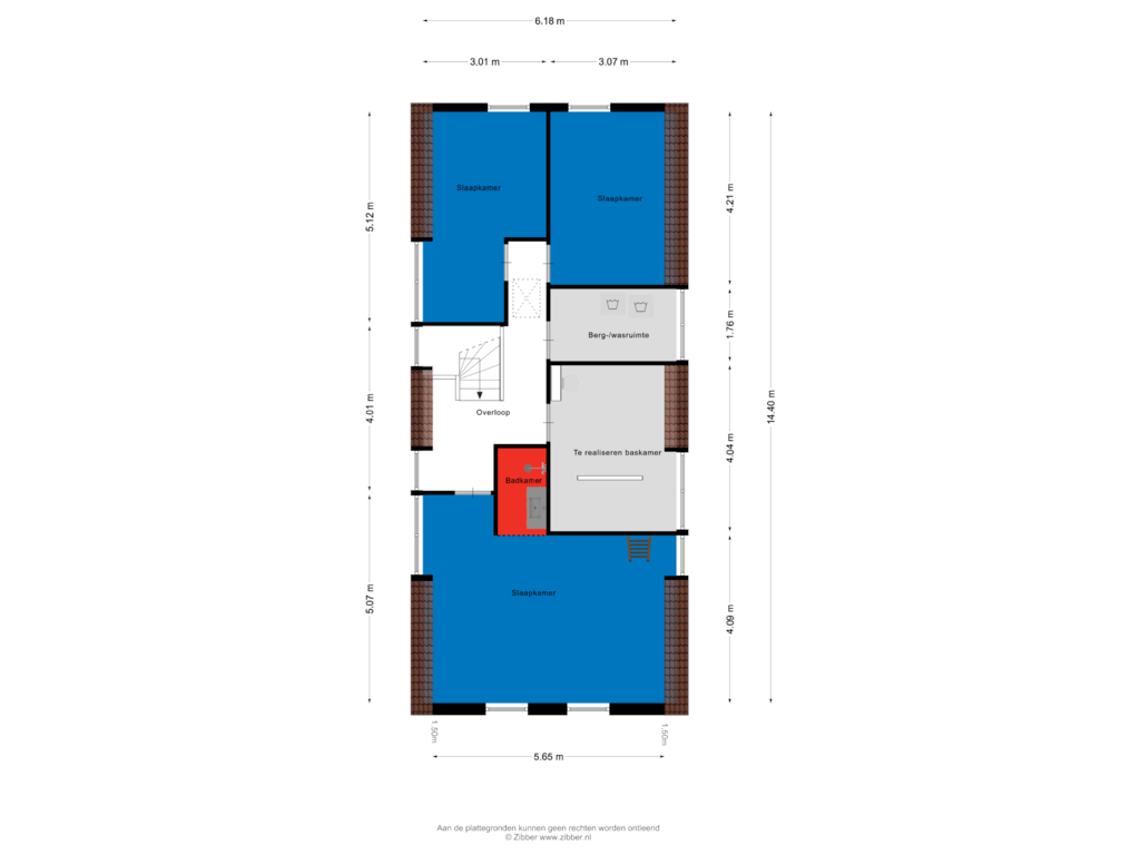 Bekijk plattegrond van Eerste Verdieping van Benedenweg 298