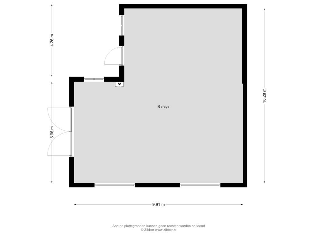 Bekijk plattegrond van Garage van Benedenweg 298