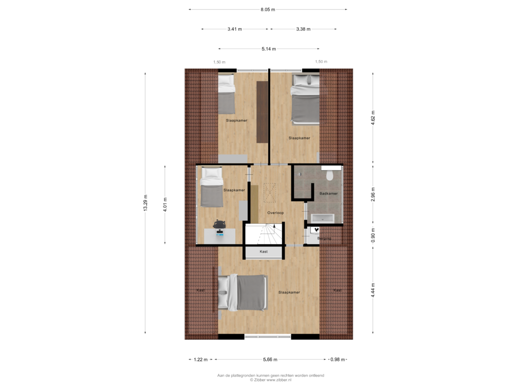 Bekijk plattegrond van Eerste Verdieping van Campstede 9