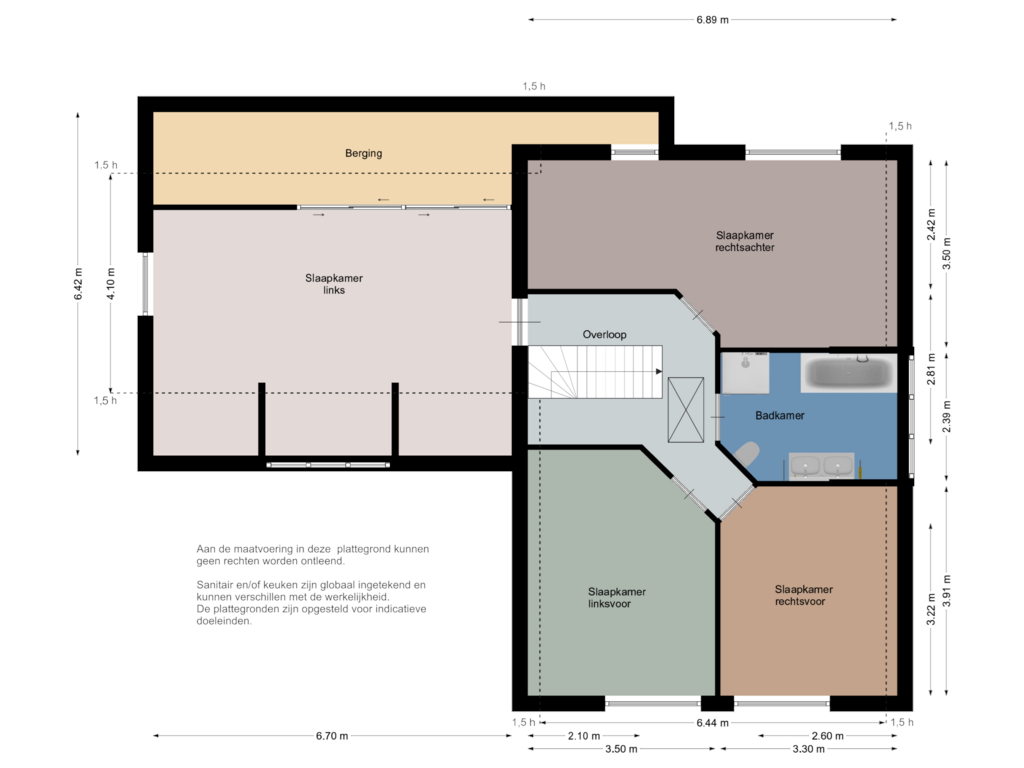 View floorplan of Eerste verdieping of Prins Bernhardlaan 145