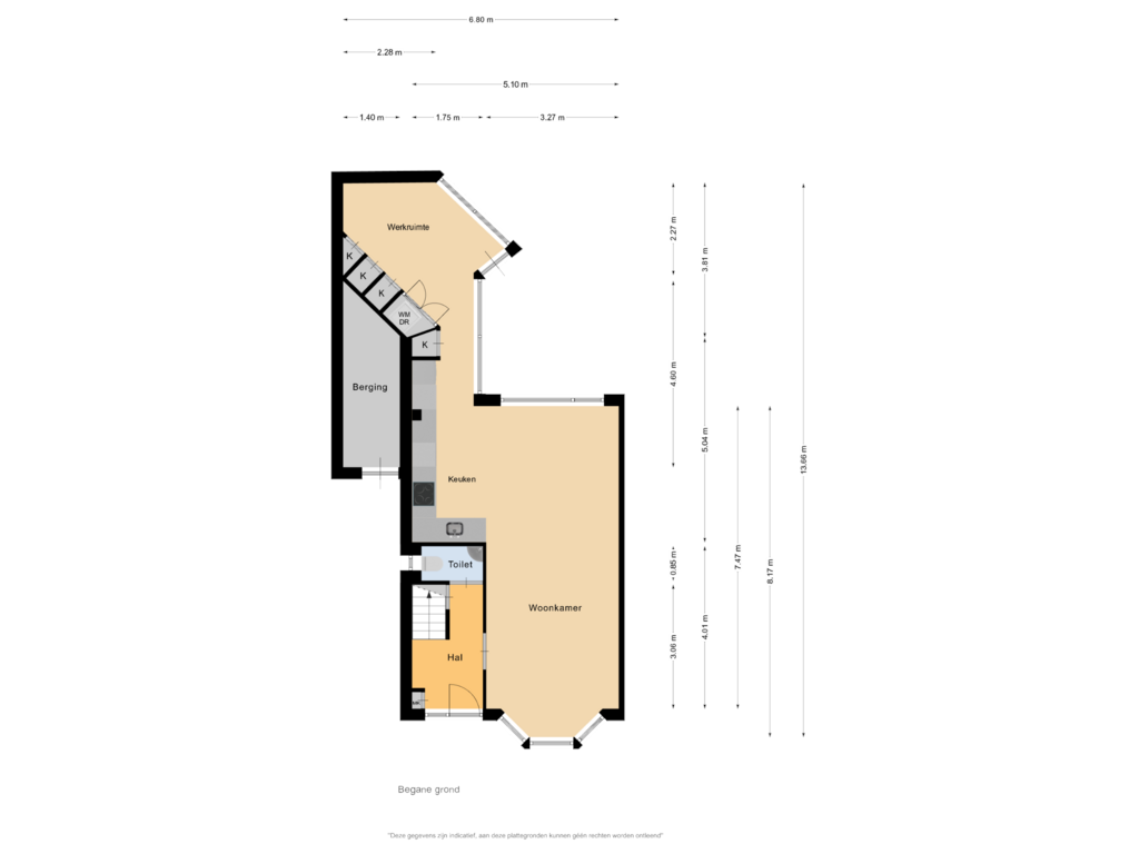 View floorplan of Begane grond of Museumlaan 50