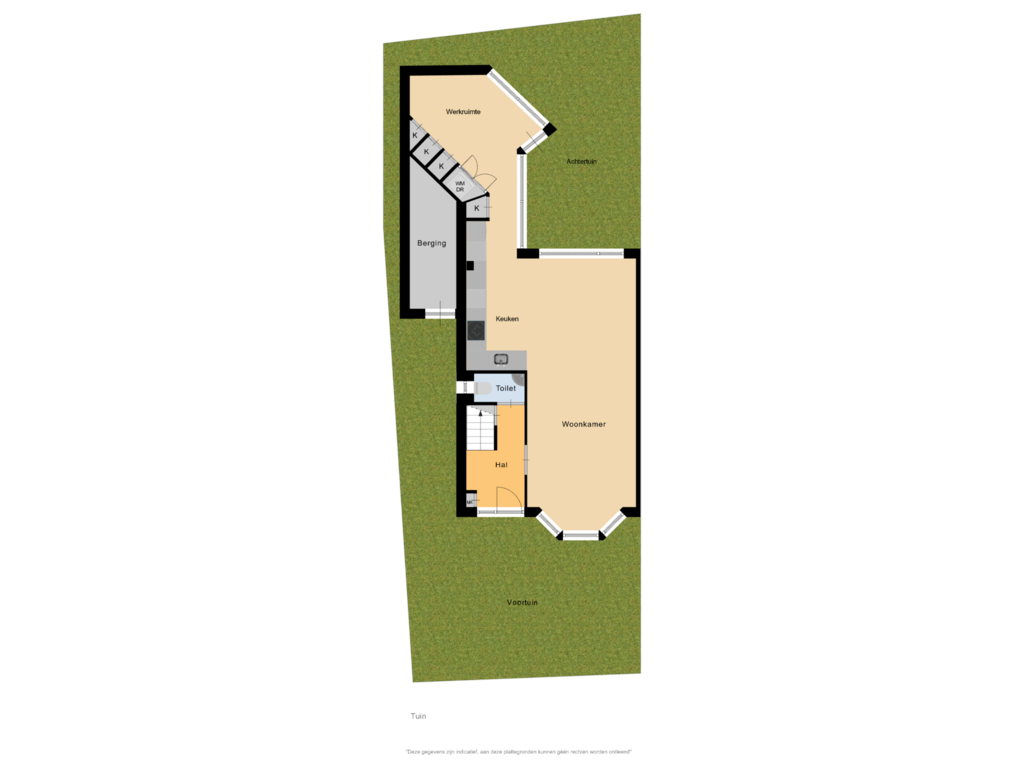 View floorplan of Tuin of Museumlaan 50