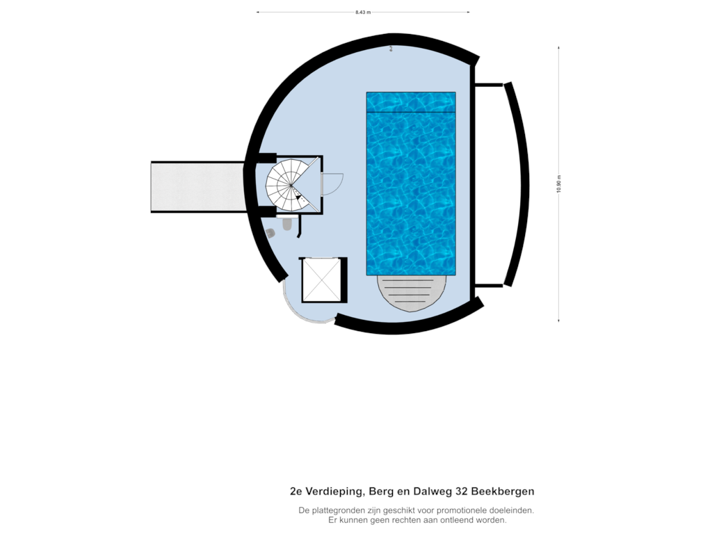 View floorplan of 2e Verdieping of Berg en Dalweg 32