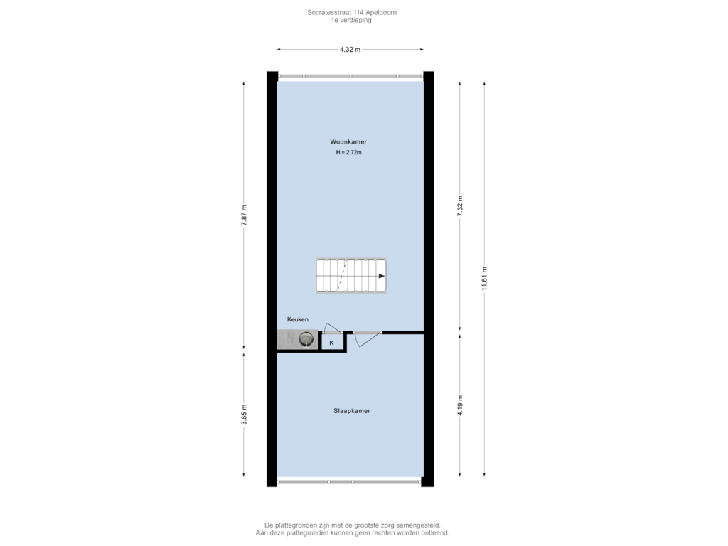 Bekijk plattegrond van 1e verdieping		 van Socratesstraat 114