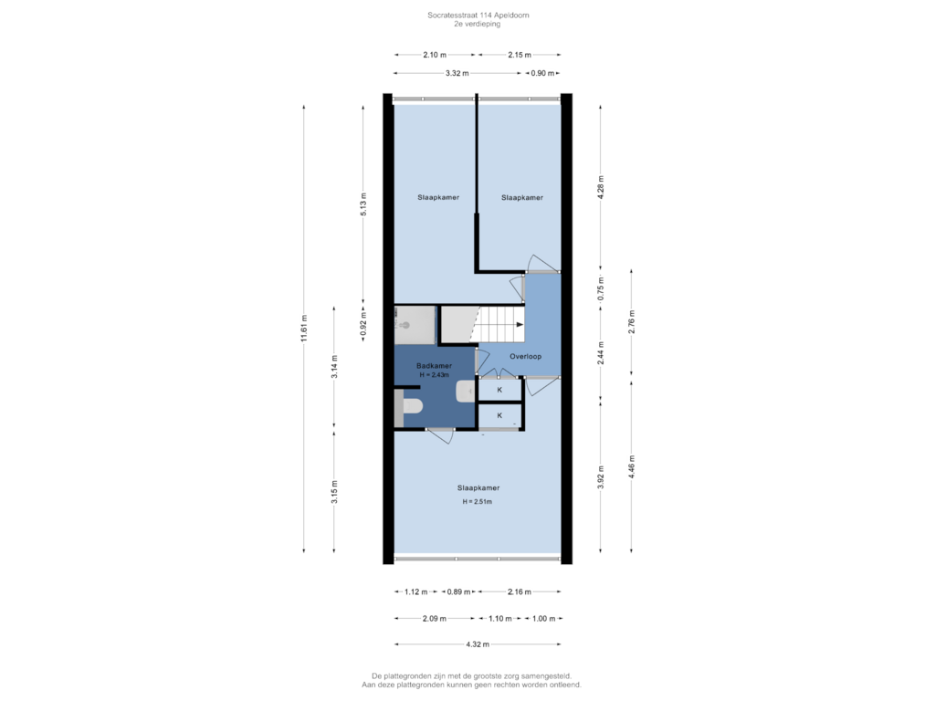 Bekijk plattegrond van 2e verdieping		 van Socratesstraat 114