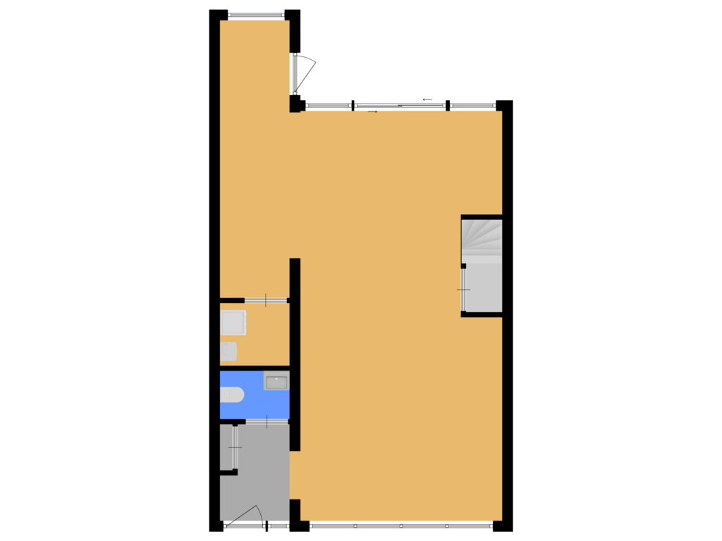 Bekijk plattegrond van Begane grond van Mr.J.C.Bührmannlaan 99