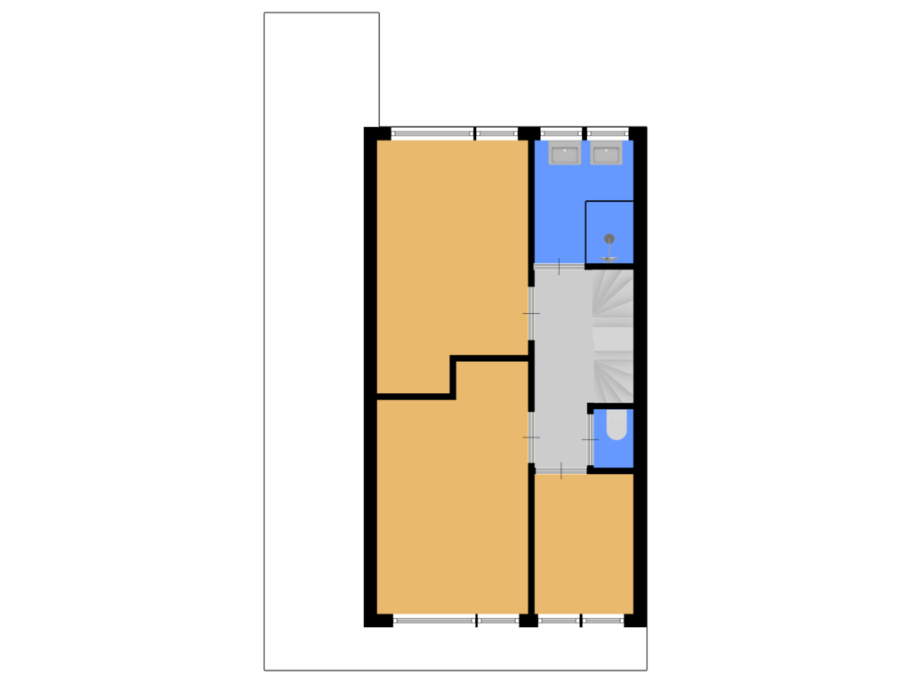 Bekijk plattegrond van Eerste verdieping van Mr.J.C.Bührmannlaan 99