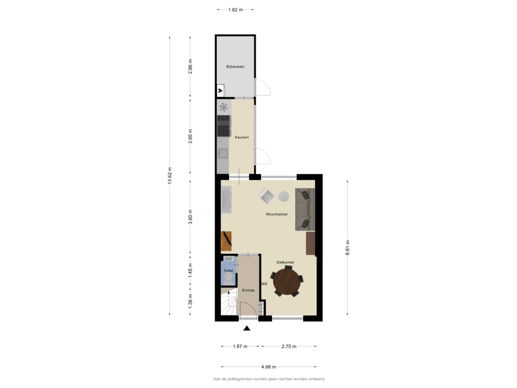 View floorplan of Begane Grond of Verkuijl Quakkelaarstraat 218