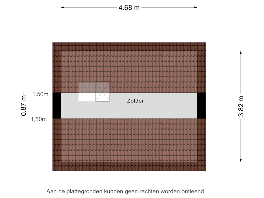 View floorplan of Zolder of Verkuijl Quakkelaarstraat 218