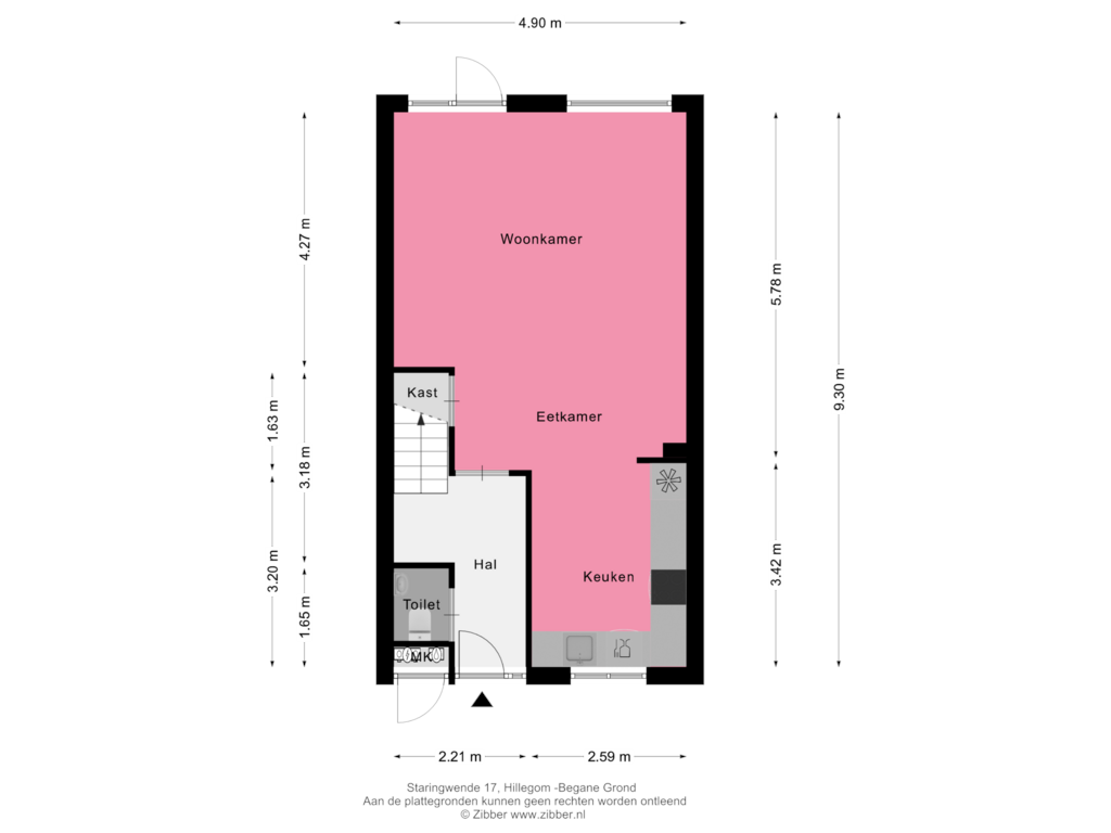 Bekijk plattegrond van Begane Grond van Staringwende 17