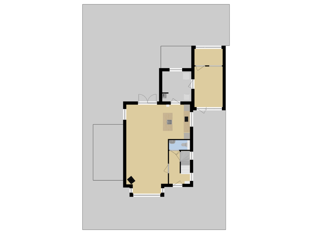 Bekijk plattegrond van Begane grond van Parallelstraat 29